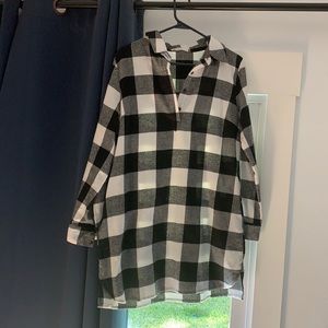 Impeccable Pig black/white plaid tunic
